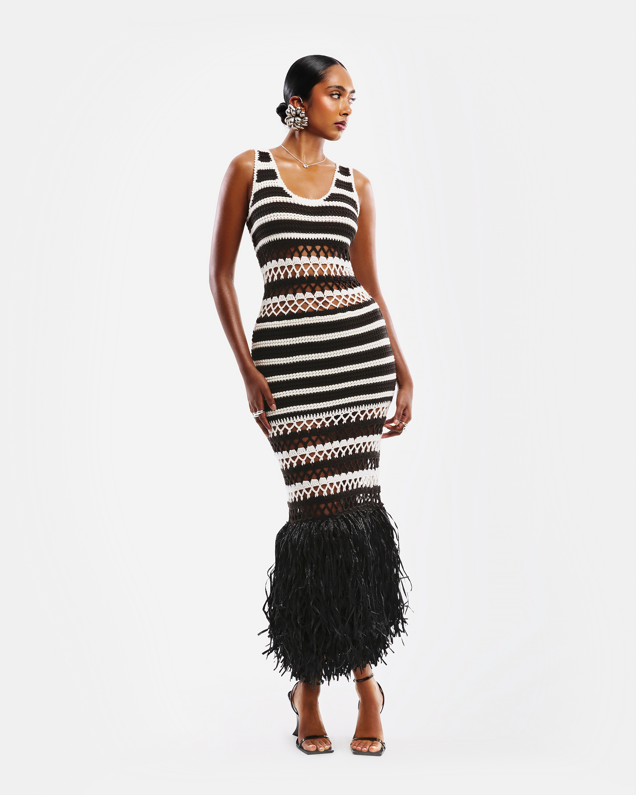 Eden Knit Dress Black & White / 2XL Eden Knit Dress Black & White / 2XL