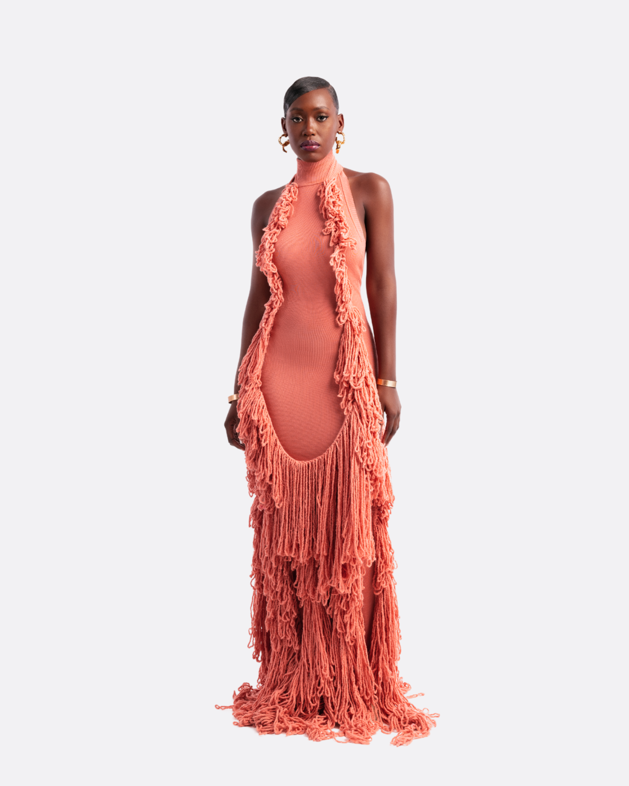 Mina Tassel Knit Gown Sample Sale