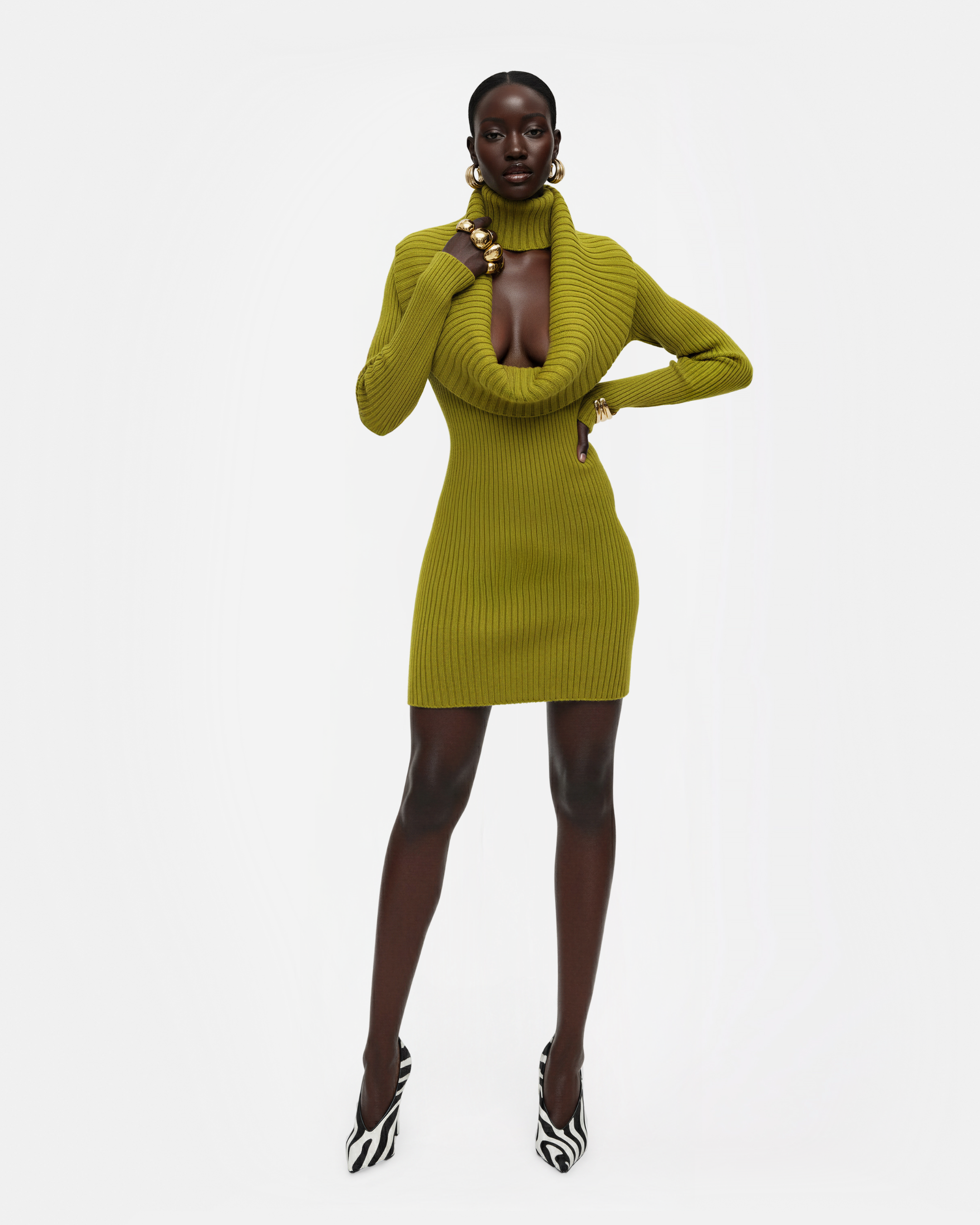 Elara Knit Mini Dress II Pistachio Green / XL Elara Knit Mini Dress II Pistachio Green / XL