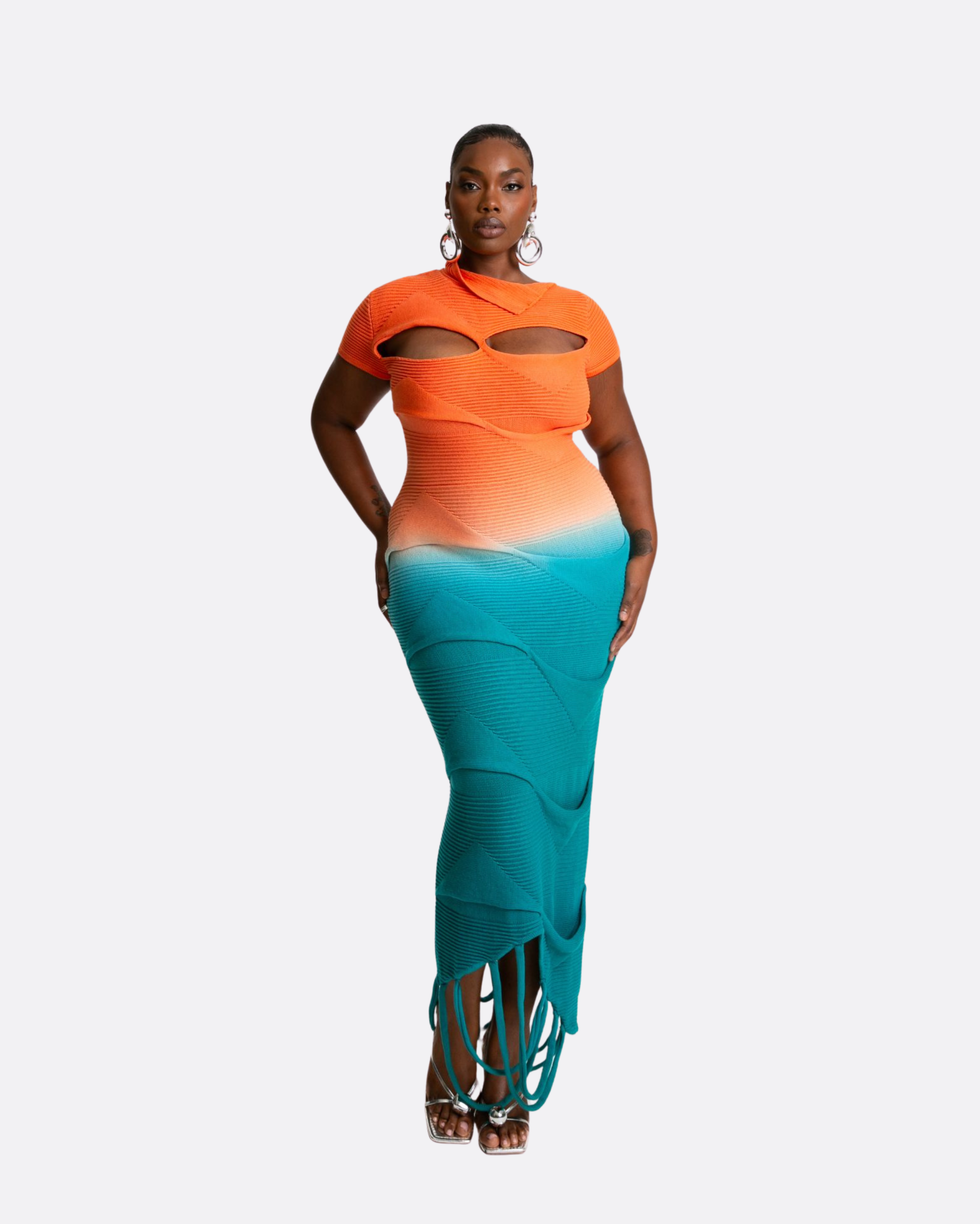 Taliah Knit Dress Sample Sale