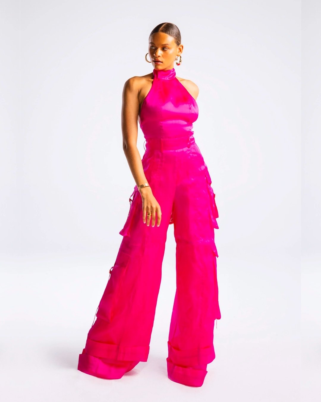 Ryan Silk Cargo Jumpsuit