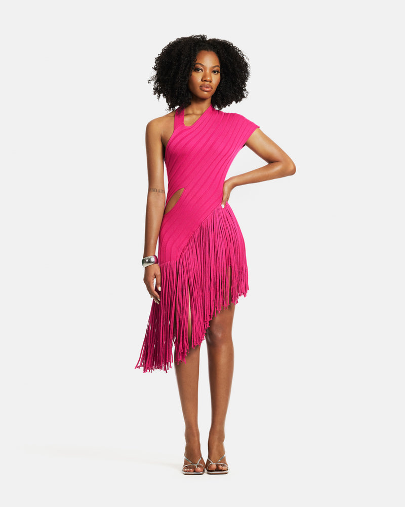 Lea Knit Fringe Dress