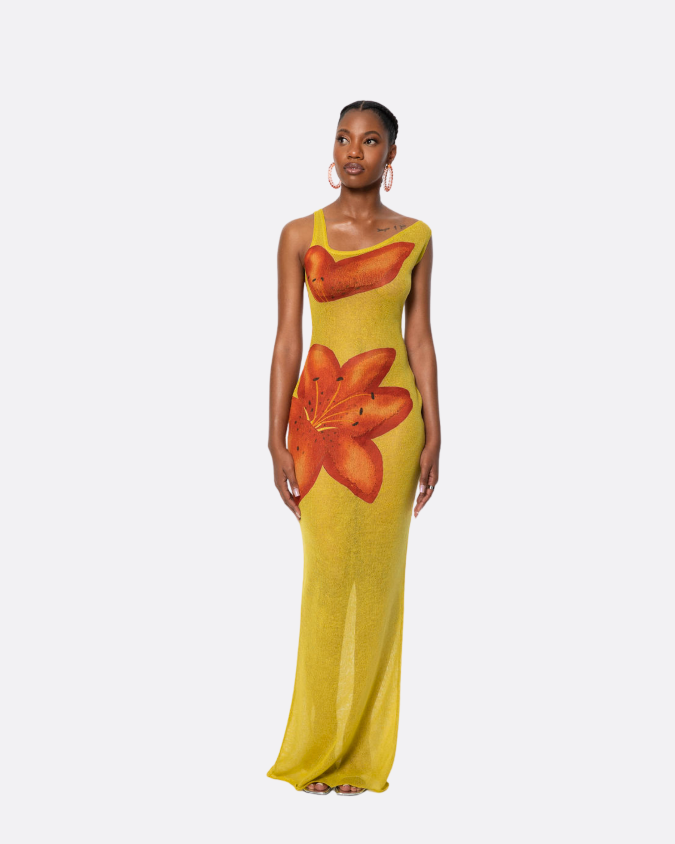 Acka floral long dress Édition] floral long dress – acka flower