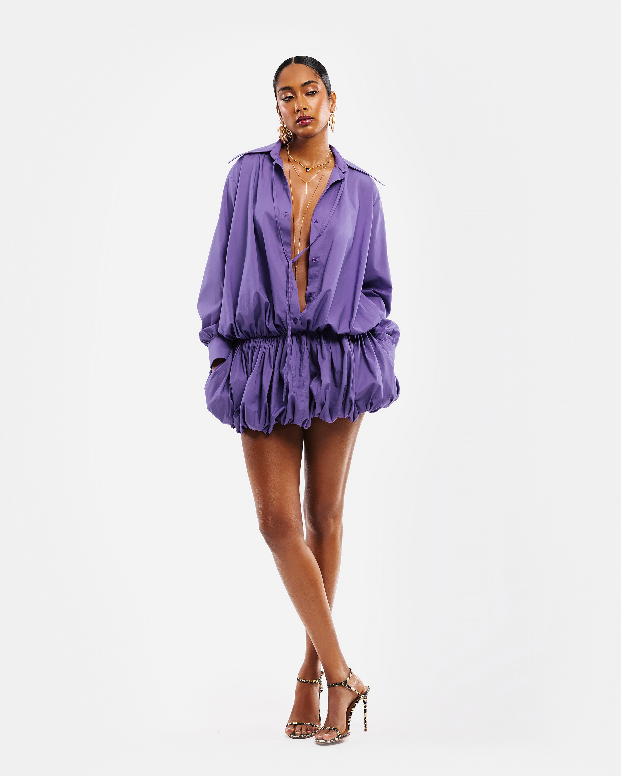 Tia Bubble Shirt Dress