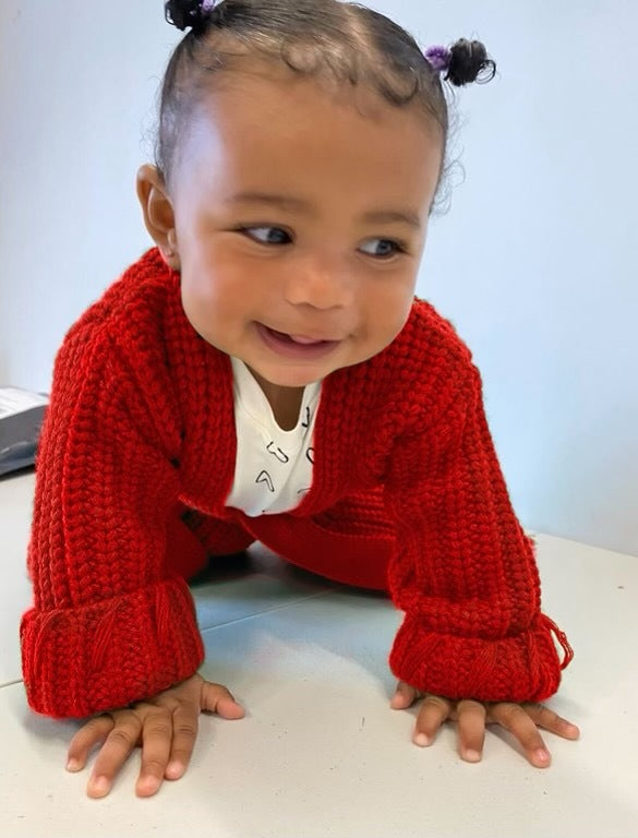 Baby Miya Knit Cardigan Dress